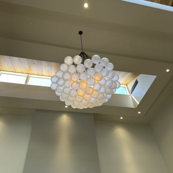 Markham Vineyards - The interesting ceiling detail and light fixture - Wineries Near Me - Saint Helena, California