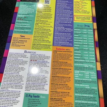 El Rey Tequila - Menu - Mexican Near Me - Colonial Heights, Virginia