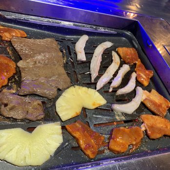 BON Kbbq - Can you spot the pork cheeks? Hint: it's not the pineapple. - Korean Near Me - Houston, Texas BON Kbbq - Can you spot the pork cheeks? Hint: it's not the pineapple. - Korean Near Me - Houston, Texas
