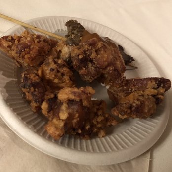 Empty Bowl - 2019 Empty Bowl at Pomaika'i Ballroom - Chicken Karaage and Beef Satay from Pupu Station #2 - Festivals Near Me - Honolulu, Hawaii