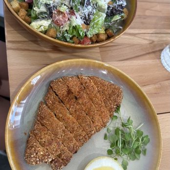 The Outpost - Caesar salad + chicken on the side - Pizza Near Me - Riverside, California The Outpost - Caesar salad + chicken on the side - Pizza Near Me - Riverside, California