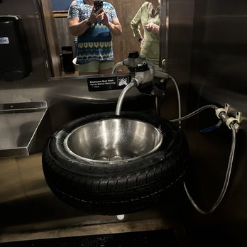 Ford's Garage St. Augustine - Even bathroom had car reference..filling hose for water! - Burgers Near Me - St. Augustine, Florida Ford's Garage St. Augustine - Even bathroom had car reference..filling hose for water! - Burgers Near Me - St. Augustine, Florida
