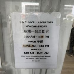 Sun Clinical Laboratories - Hours 1/2026