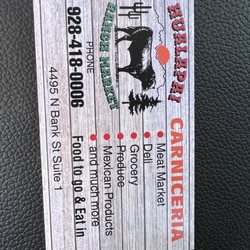Hualapai Ranch Market - Business card