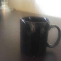 Lipstick on a cup. Yuck