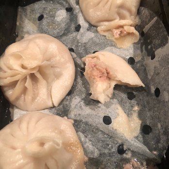 Chef Wang - Bad juicy pork bun dumpling. Not cooked all the way - Sushi Bars Near Me - New Hyde Park, New York