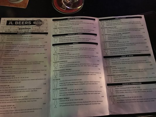 Menu photo 2 JL Beers Bismarck, ND