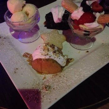 Redwood Cafe - Must get...dessert sampler - New American Near Me - Modesto, California Redwood Cafe - Must get...dessert sampler - New American Near Me - Modesto, California