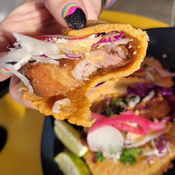 Xicha Brewing - Eugene - Look at that pork belly taco! - Breweries Near Me - Eugene, Oregon