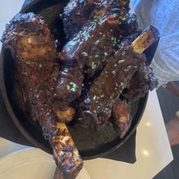 Beef ribs with bbq/mole sauce Beef ribs with bbq/mole sauce
