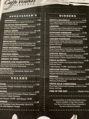 Menu photo 4 Caffe Vesuvio's Pizzaria New Smyrna Beach, FL Menu photo 4 Caffe Vesuvio's Pizzaria New Smyrna Beach, FL