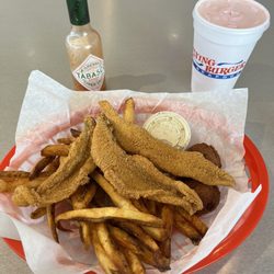 Flying Burger & Seafood Of Texarkana - Fish and chips and drink for $15
