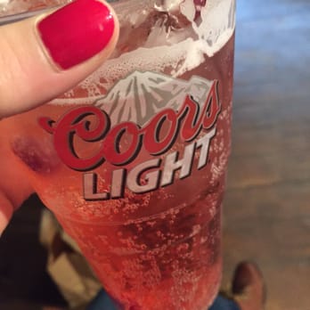 Coors Light Ice Bar - Raspberry Coors Light cocktail in the pre ice bar - Cocktail Bars Near Me - Worsley, XGM