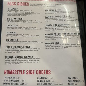 Gingham's Homestyle Restaurant - Breakfast menu page 2 of 3 - American Near Me - Saint Charles, Missouri Gingham's Homestyle Restaurant - Breakfast menu page 2 of 3 - American Near Me - Saint Charles, Missouri