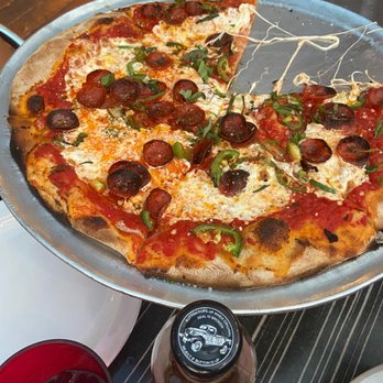 Napoli's Pizza - Margarita Pizza with jalapeños - Pizza Near Me - Hoboken, New Jersey Napoli's Pizza - Margarita Pizza with jalapeños - Pizza Near Me - Hoboken, New Jersey