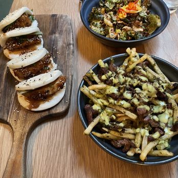 Dear Maud - Carne Asada Fries, Pork Belly Bao Buns, and Asian Style Brussels Sprouts - Cocktail Bars Near Me - Hoboken, New Jersey Dear Maud - Carne Asada Fries, Pork Belly Bao Buns, and Asian Style Brussels Sprouts - Cocktail Bars Near Me - Hoboken, New Jersey