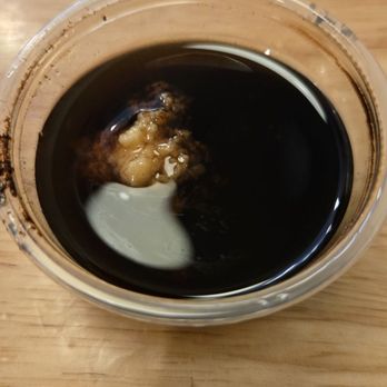HiroNori Craft Ramen - Black garlic oil...mix well before adding in. - Noodles Near Me - San Mateo, California