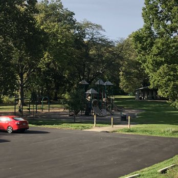 Scioto Park - One of the parking lots as well as the playground - Parks Near Me - Dublin, Ohio