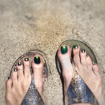 Q Nails & Spa - Love my new beetle color nails. Those metallic colors are super stylish! Definitely must-have this summer - Nail Salons Near Me - Glendale, California