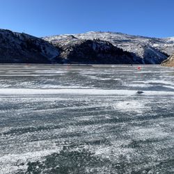 Elk Creek Marina - Blue Mesa Reservoir in all its icy glory