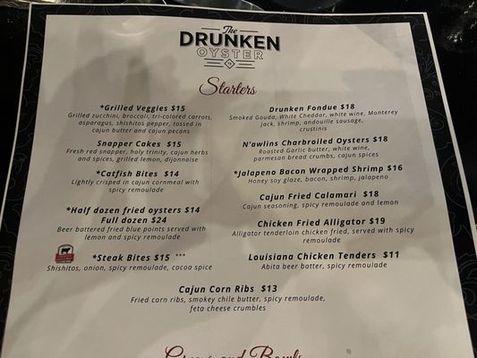 Menu photo 4 The Drunken Oyster Amarillo, TX