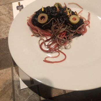 Driscoll Cuisine & Cocktail Concepts - Witch Hair Pasta - Zombie Eye Puttanesca. This was a fun & flavorful dish - Personal Chefs Near Me - Phoenix, Arizona Driscoll Cuisine & Cocktail Concepts - Witch Hair Pasta - Zombie Eye Puttanesca. This was a fun & flavorful dish - Personal Chefs Near Me - Phoenix, Arizona