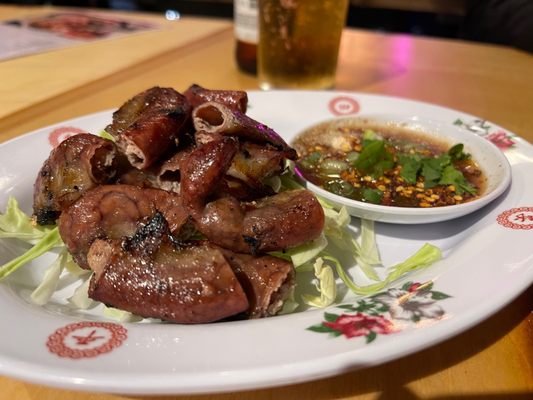 Photo of MuuKaTa6395 Thai Charcoal BBQ - San Francisco, CA, US. Intestines appetizer