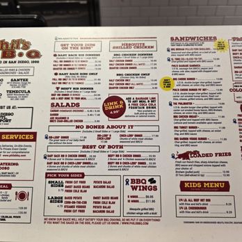 Phil's BBQ - Menu - Barbeque Near Me - Santee, California