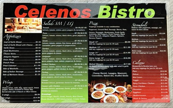 Menu photo 2 Celeno’s Bistro Jacksonville, FL