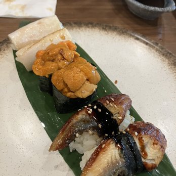 EBISU - Escolar lightly torched, Japanese uni, unagi nigiri - Japanese Near Me - Elk Grove, California EBISU - Escolar lightly torched, Japanese uni, unagi nigiri - Japanese Near Me - Elk Grove, California