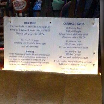 Bluebonnet Carriage - The free ride policy - Local Services Near Me - Adkins, Texas