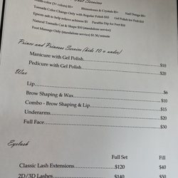 Helenas Beaute Bar - Menu