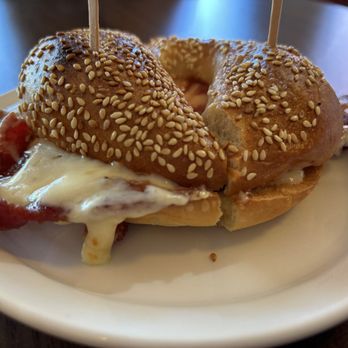 Baked and Brewed - The Mike - bacon, tomato, cream cheese & havarti - Coffee & Tea Near Me - Auburn, California Baked and Brewed - The Mike - bacon, tomato, cream cheese & havarti - Coffee & Tea Near Me - Auburn, California
