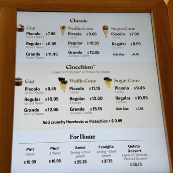 Bacio Di Latte - Menu February 2026 - Ice Cream & Frozen Yogurt Near Me - San Jose, California