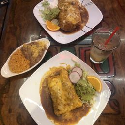 Veggie Chimichanga and Papas enchilada Veggie Chimichanga and Papas enchilada