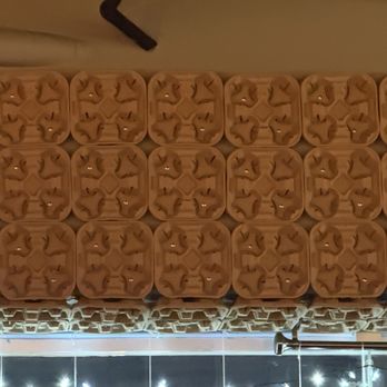 Lara & Luca - creative use of  cardboard cupholders as a way to buffer interior sound - Breakfast & Brunch Near Me - Playa del Carmen, ROO