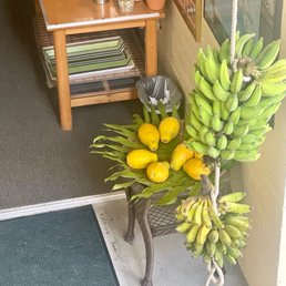 Fruit and banana bread for breakfast