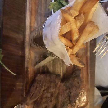 Off The Hook Raw Bar & Grill - Steak Frites with hand cut fries - delicious flavor - Seafood Near Me - Astoria, New York