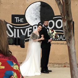 Silvermoon on Broad - Photo op for newlyweds at our logo mural.