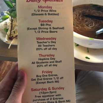 Pho Bac - Specials! - Vietnamese Near Me - Baltimore, Maryland