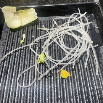 Jazz Cat Restaurant - Very sad looking amount of vermicelli that came in the bottom of the vege tray - Asian Fusion Near Me - Arcadia, California Jazz Cat Restaurant - Very sad looking amount of vermicelli that came in the bottom of the vege tray - Asian Fusion Near Me - Arcadia, California