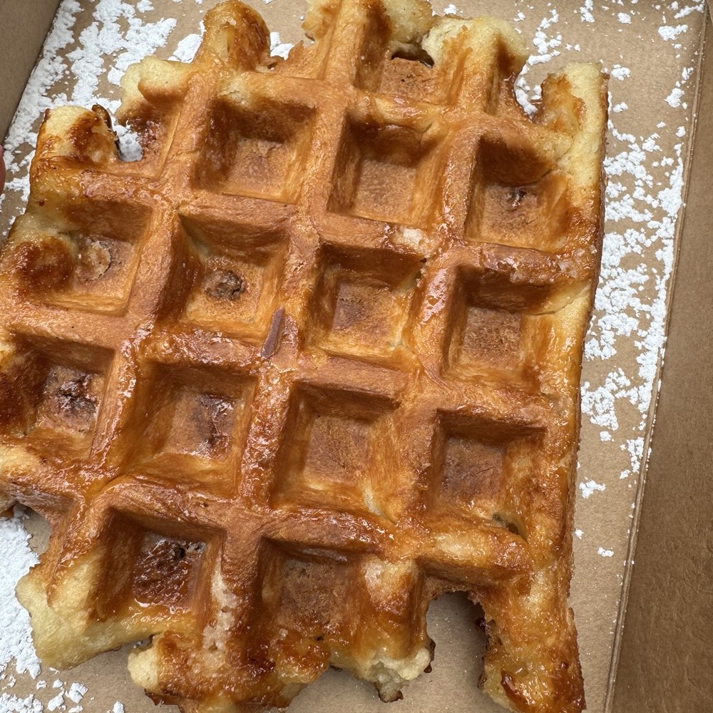 Maison Dandoy - Powdered sugar liege waffle - Desserts Near Me - Brussels, BRU Maison Dandoy - Powdered sugar liege waffle - Desserts Near Me - Brussels, BRU