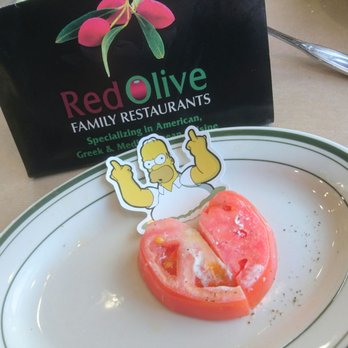 Red Olive Restaurant -Woodhaven - Valentine  Day 2019 no decorating WTF made me own. Tomato  Love - Greek Near Me - Woodhaven, Michigan