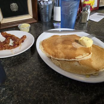 Fire House Cafe - Short stack with a side of bacon - Mexican Near Me - Hutchinson, Kansas Fire House Cafe - Short stack with a side of bacon - Mexican Near Me - Hutchinson, Kansas
