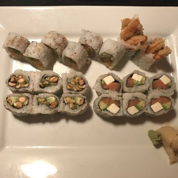 Hako Japanese Restaurant - Sweet potato, peanut avocado, and philadelphia rolls - Sushi Bars Near Me - Raleigh, North Carolina Hako Japanese Restaurant - Sweet potato, peanut avocado, and philadelphia rolls - Sushi Bars Near Me - Raleigh, North Carolina