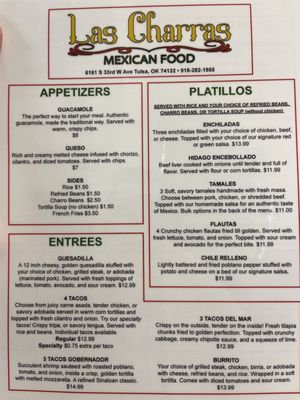Menu photo 3 Las Charras Mexican Food Tulsa, OK