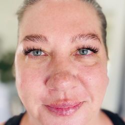 Lashed Up - After classic eyelash extensions and brow lamination and tint.