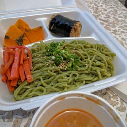 Vegan Cold Spinach Noodles