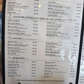 Anteiku Cafe - Menu - Coffee & Tea Near Me - Baldwin Park, California
