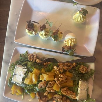 Lucca Bar & Grill - Deviled eggs (top), Beet salad (bottom) - New American Near Me - Benicia, California